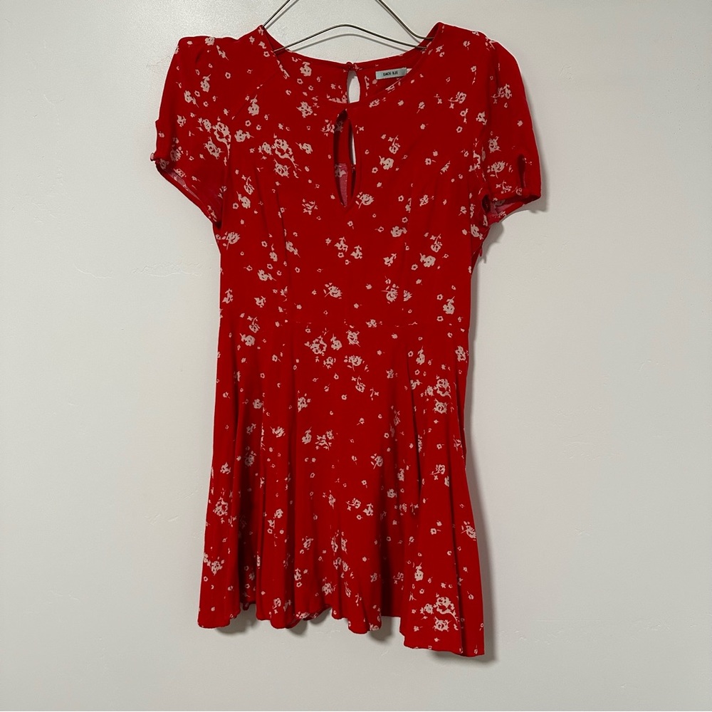 Red and White Flower Dress